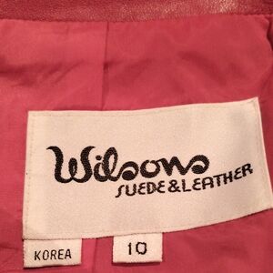 FINAL PRICE Wilsons Suede & Leather Red Seamed Skirt Size 10